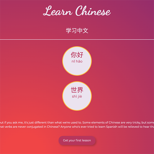 Learn Chinese website